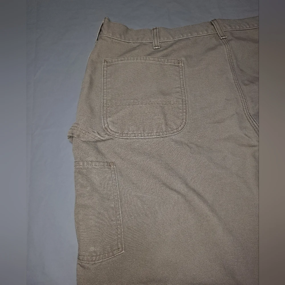 Carhartt Vintage Carpenter Work Pants 42x30 actual 42x29 Tan Slightly Distressed
